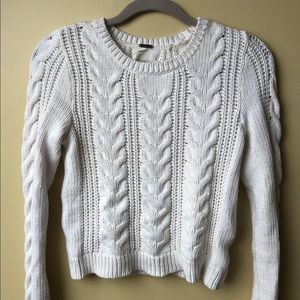 Free People Cropped Cable Knit Sweater